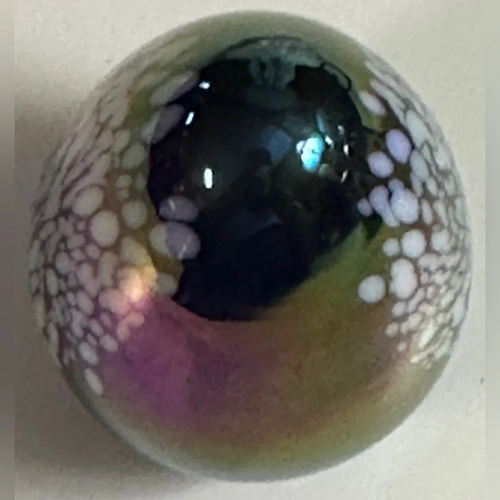 Mount Saint Helen Ash Iridescent Art Glass Vintage Paperweight - Picture 4 of 6